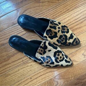 ASOS Calf Hair leopard print mules